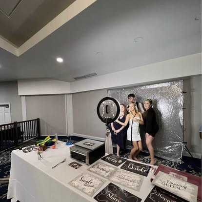 Endy Ent photo booth setup at a wedding